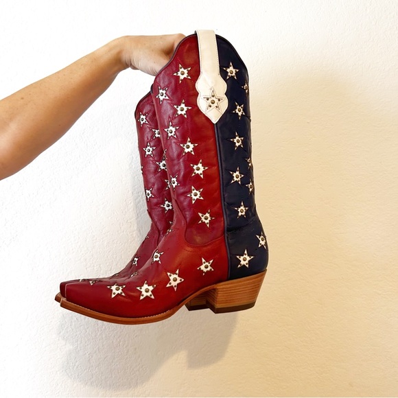 Black Star Red White and Blue boots - Picture 3 of 6